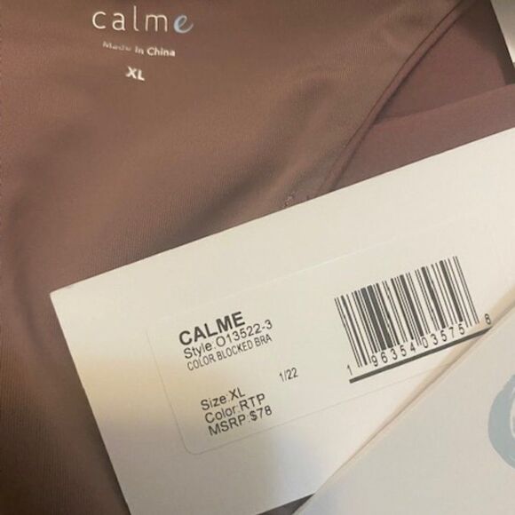 Johnny Was Calme Color Block Sports Bra, size XL - Picture 3 of 3